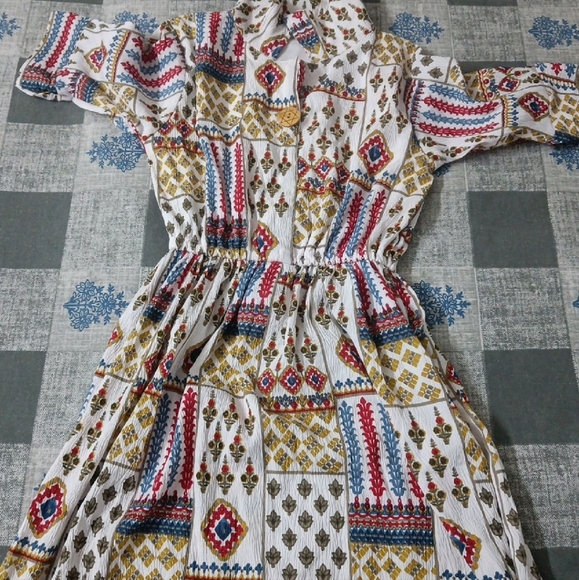 Imported Trendy Printed Dress - Picture 3 of 4